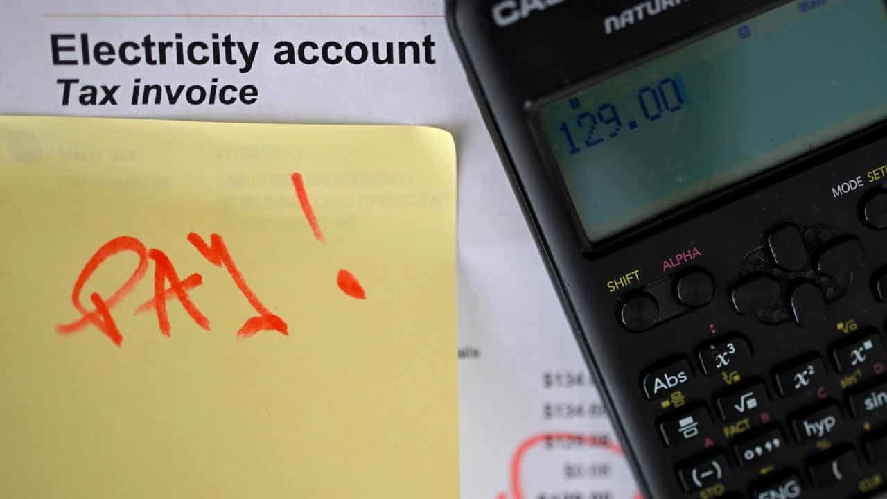 An electricity bill with calculator 