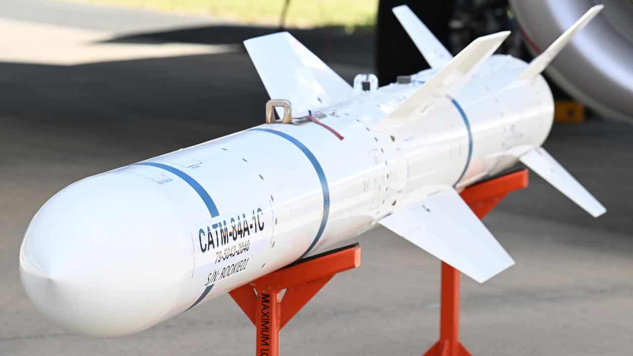 A torpedo on display at the Avalon airshow