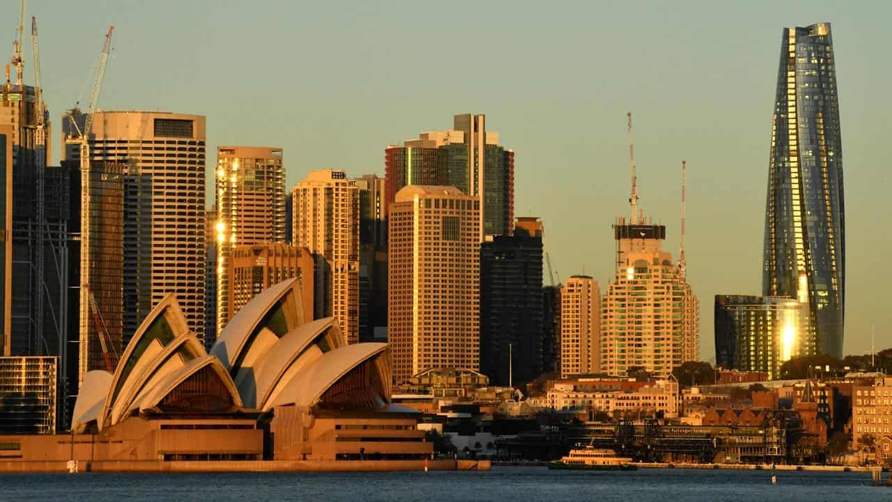 The Sydney Opera House and city skyline (file image)