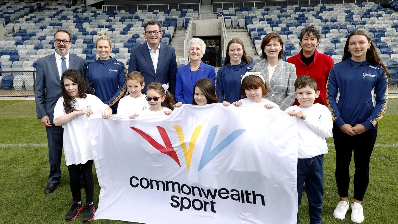File photo of of premier Daniel Andrews at a media event in Ballarat