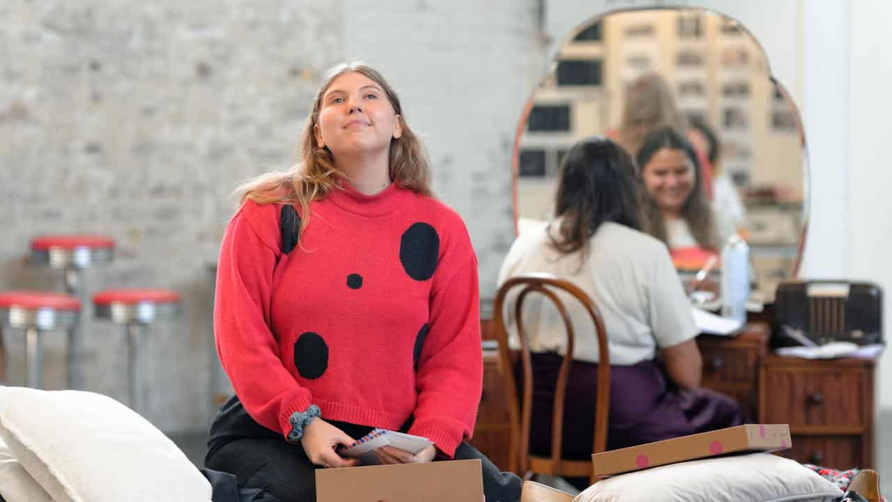 Stephanie Somerville during rehearsals