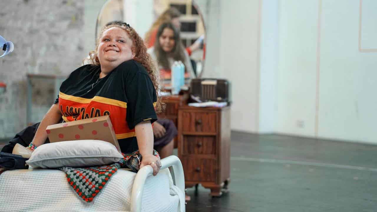 Megan Wilding during rehearsals for the play 'Big Girls Don't Cry'