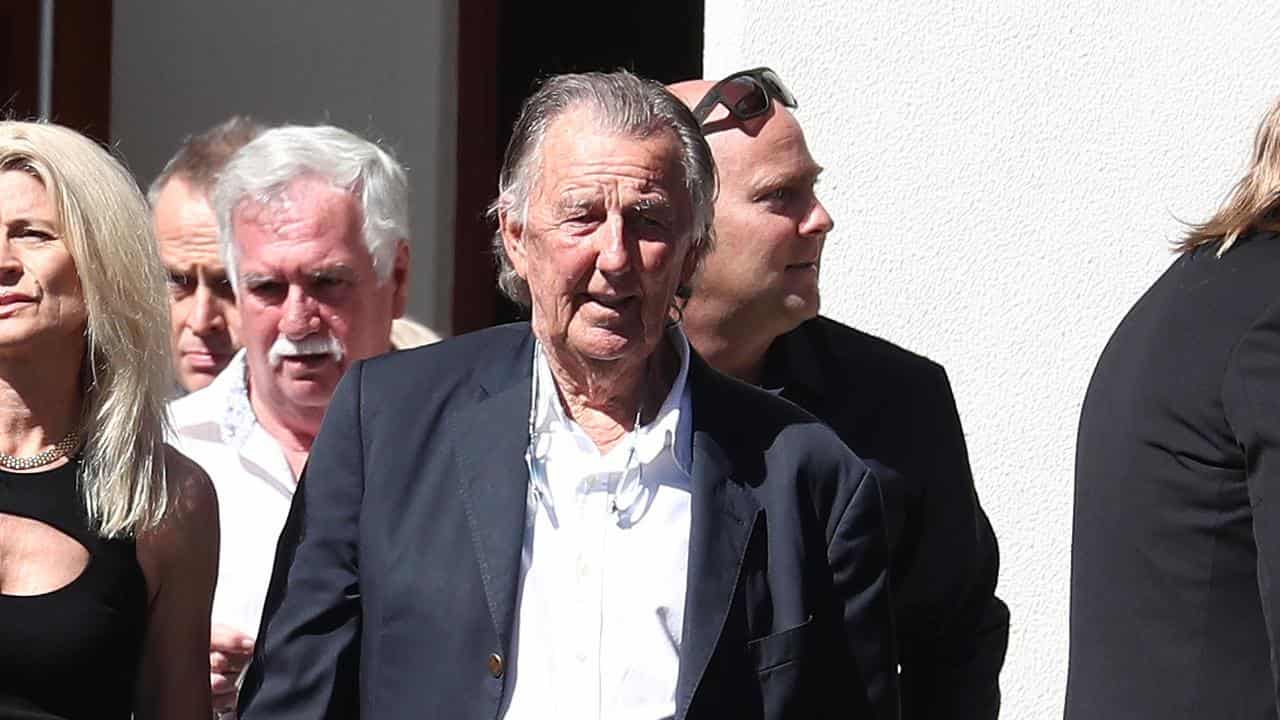 John Singleton at the funeral for Tommy Raudonikis (file)