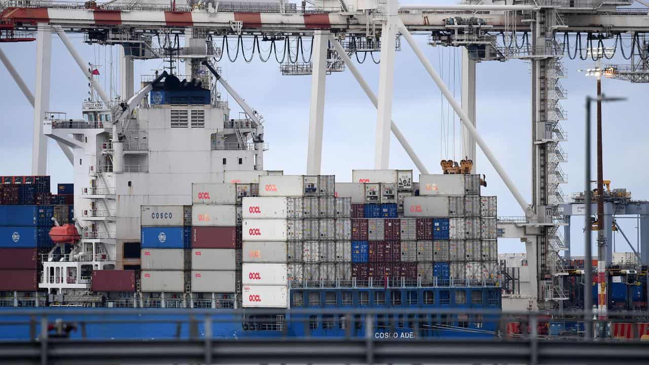 Cranes in the Port of Brisbane
