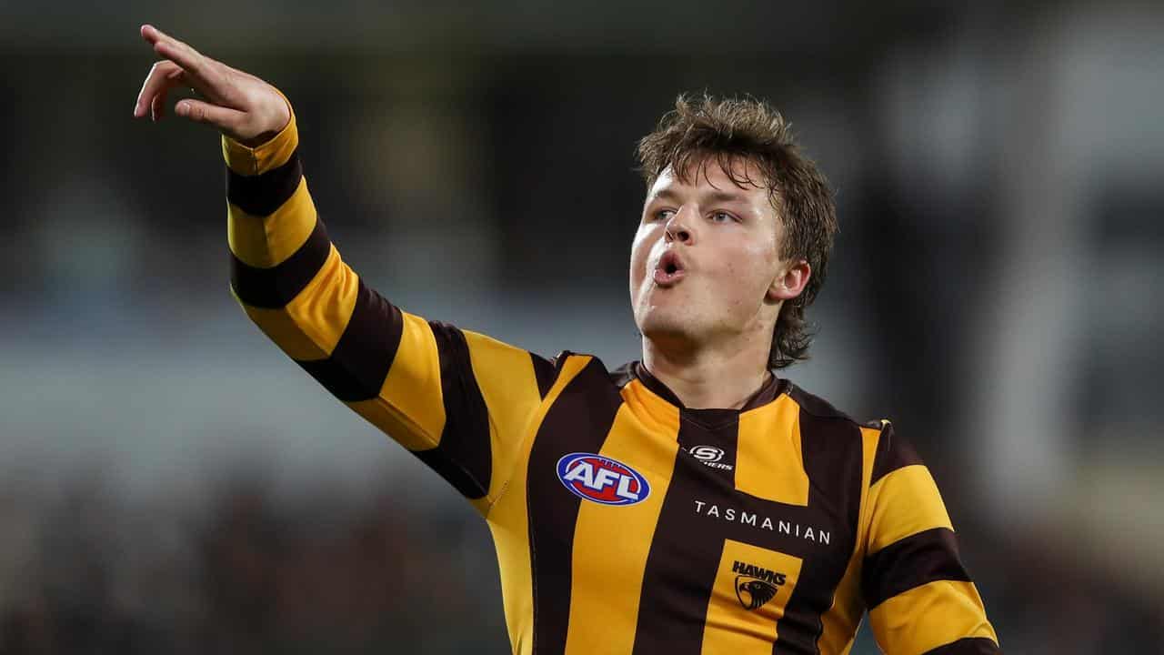 Jack Ginnivan of the Hawks