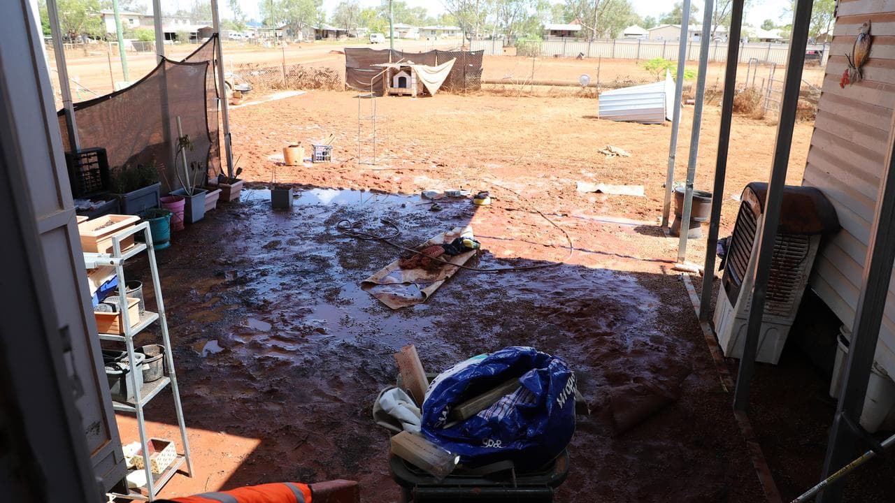 A home in the flood devastated town of Thargomindah