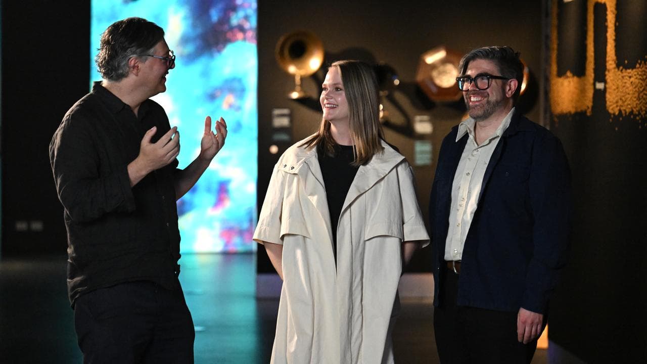 Curators Joel Stern,  Emily Siddons and Eryk Salvaggio