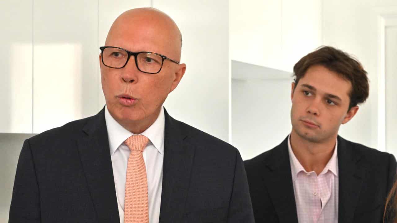 Peter Dutton and son Harry