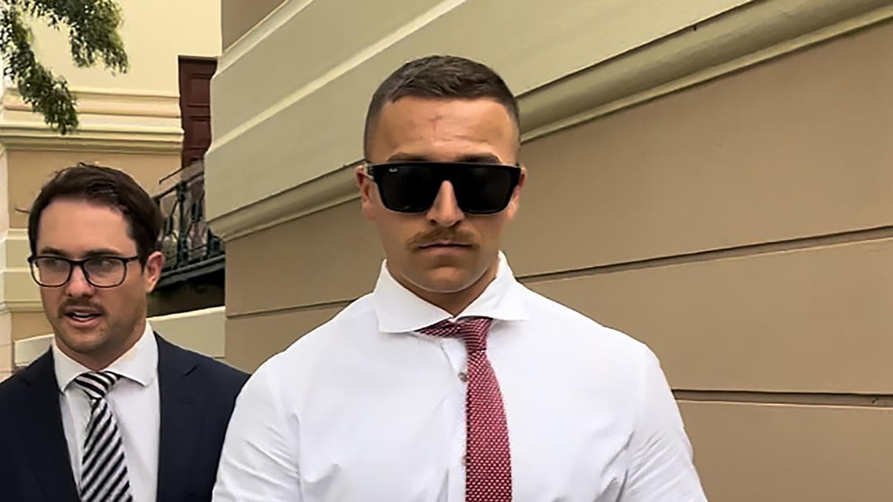 Constable Jayden Turk leaves Newtown Court