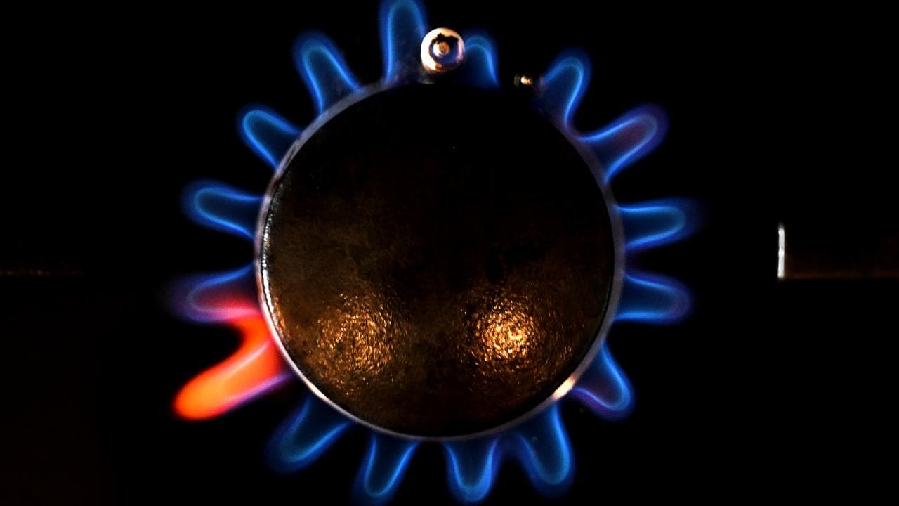 Gas stovetop burner.