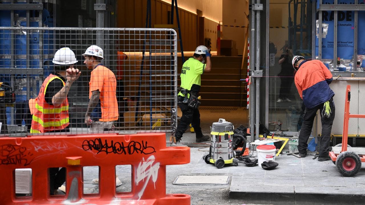 Construction workers in Melbourne