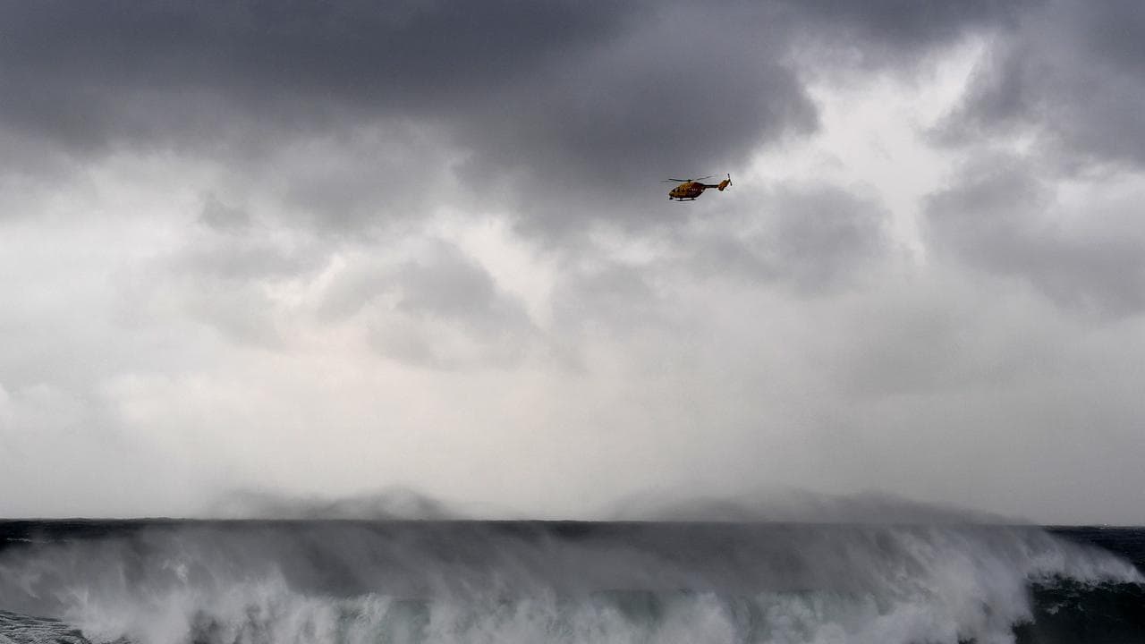 A rescue helicopter