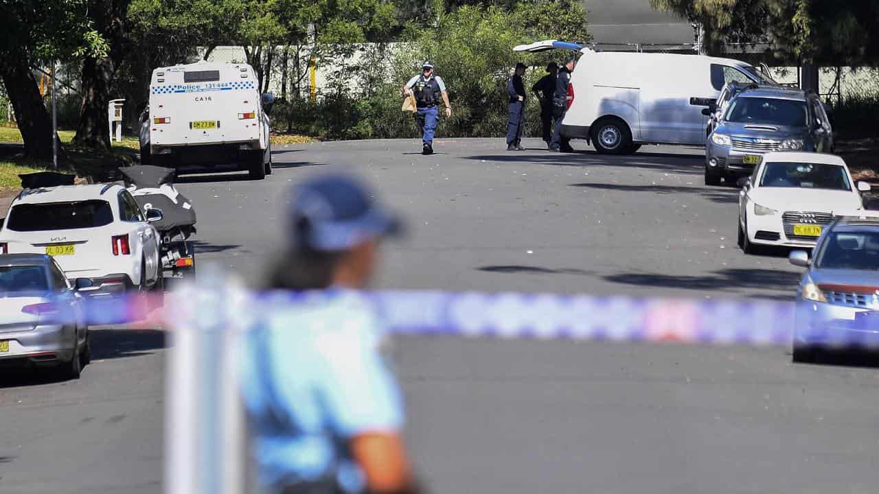 NSW Police at a crime scene (file image)