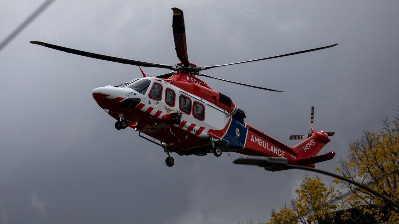 Air ambulance helicopter lands at the Alfred Hospital (file)