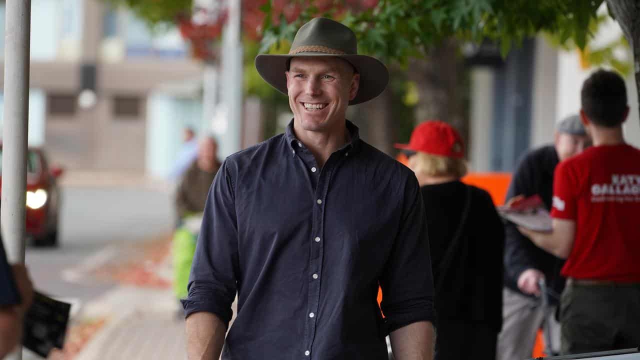 Senator David Pocock at early polling