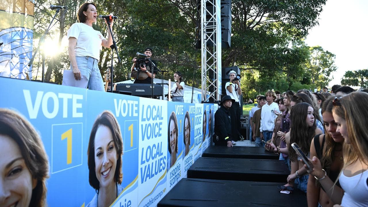 Independent MP Dr Sophie Scamps on the hustings