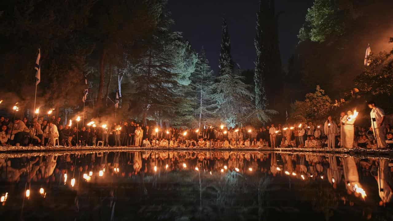 A Memorial Day ceremony in Jerusalem
