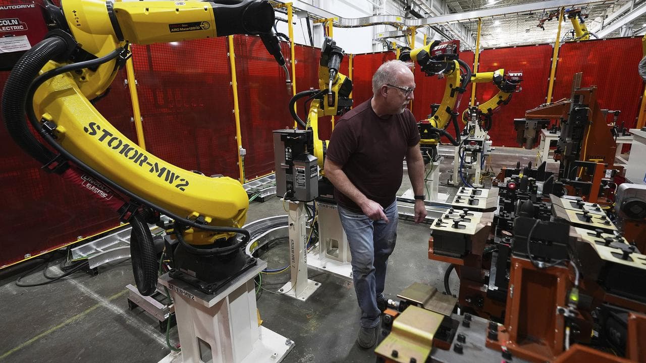 Assembly line at a factory in Warren, Michigan
