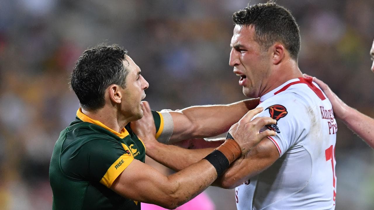 Billy Slater (left) of Australia