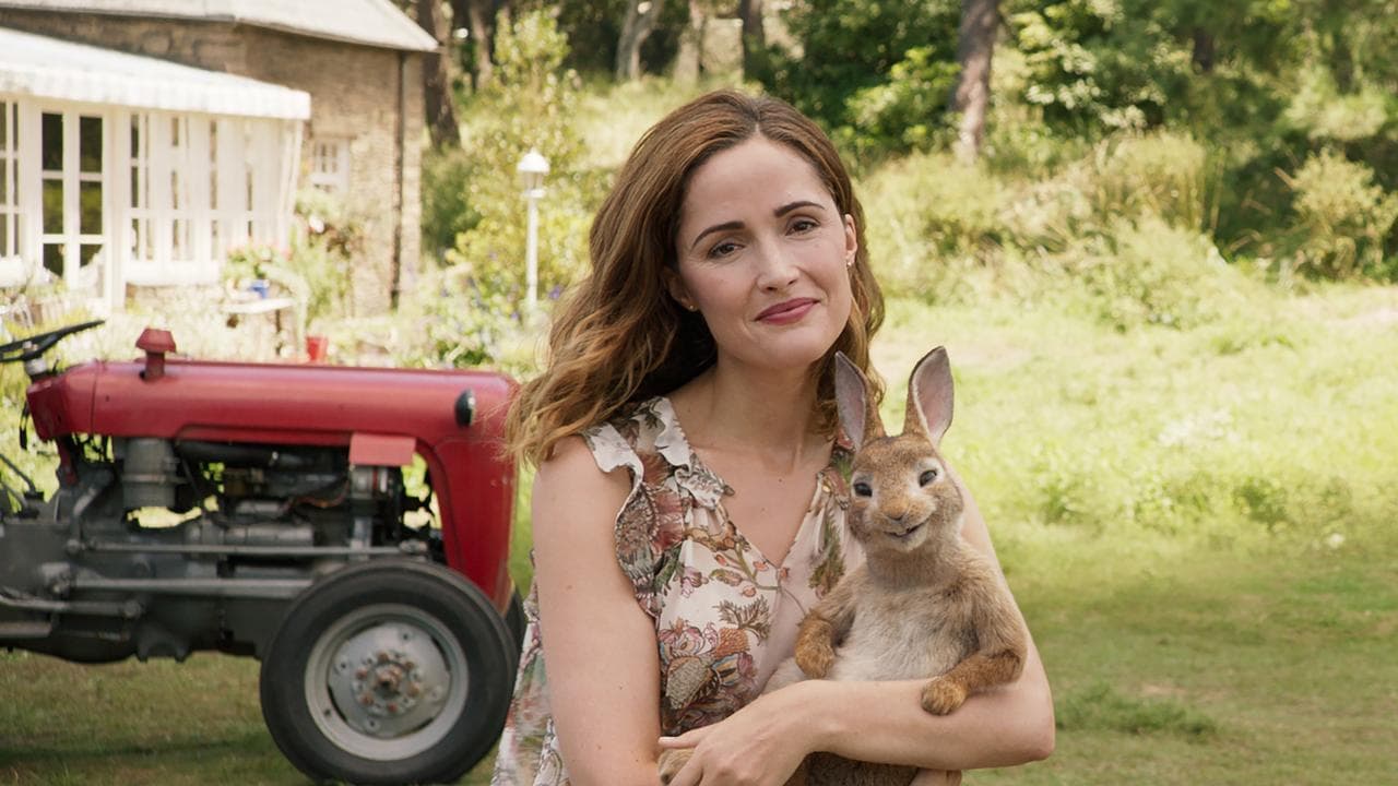 Australian actor Rose Byrne on the set of Peter Rabbit
