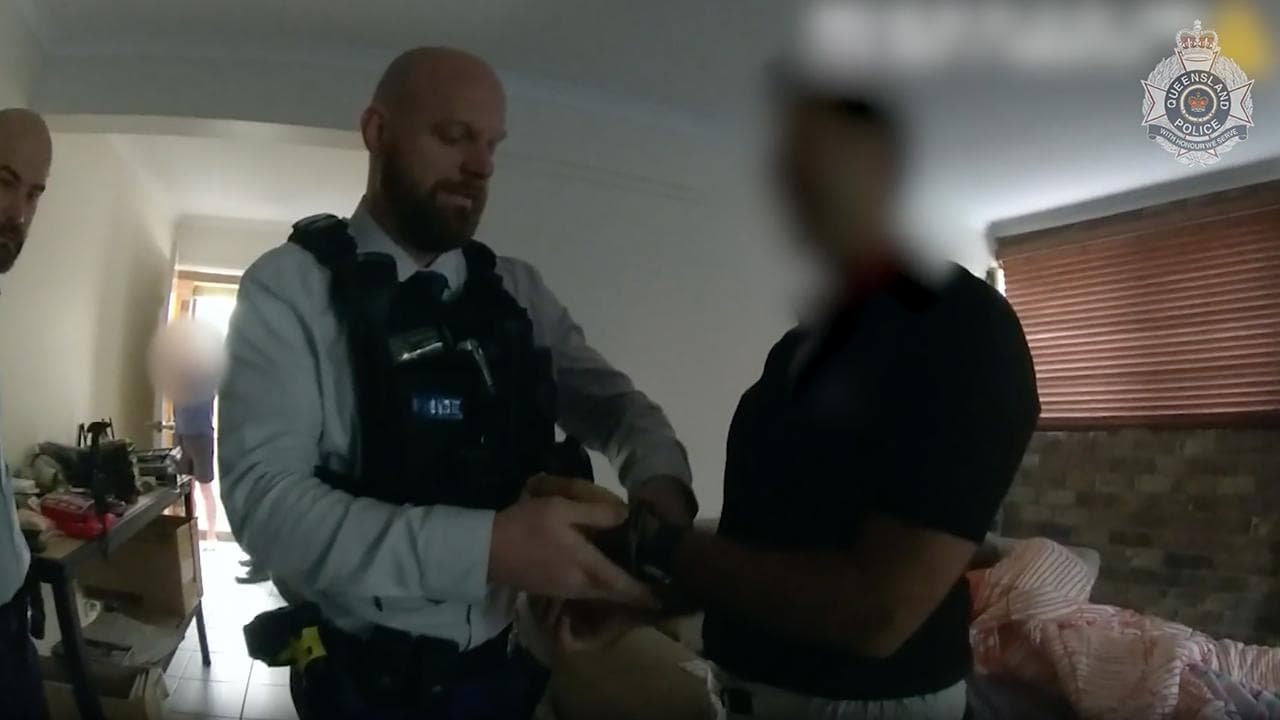 Police arrest a man
