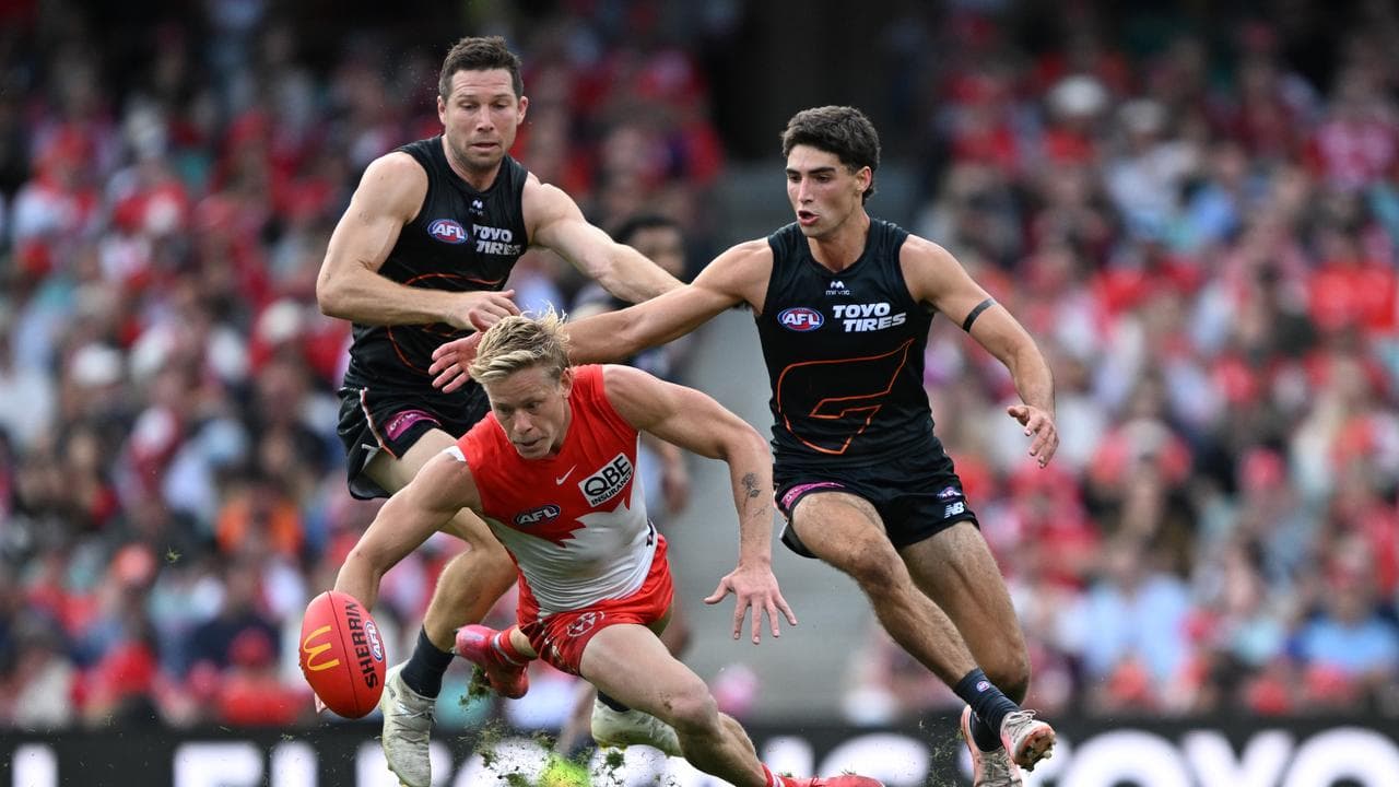 (L-R) Toby Greene, Isaac Heeney and Joe Fonti.