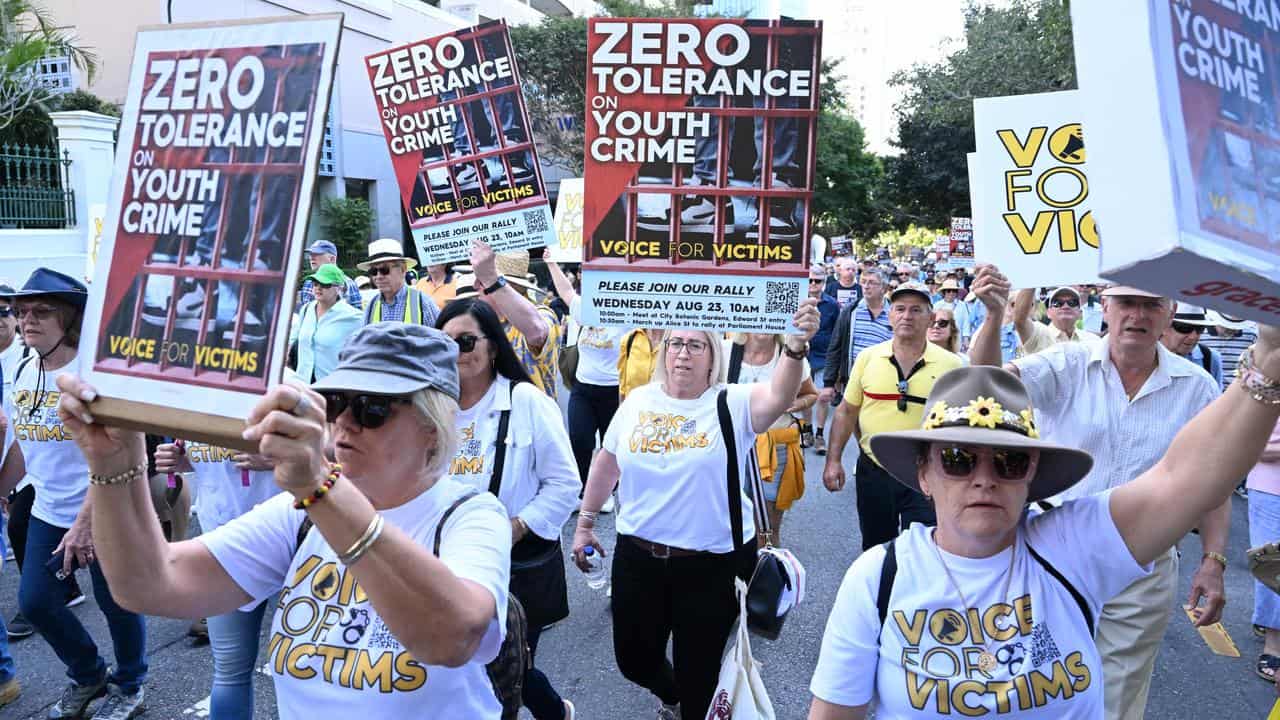 A file photo from a Brisbane rally