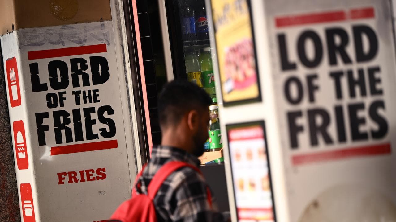 Lord of the Fries store at Flinders Street Station in Melbourne