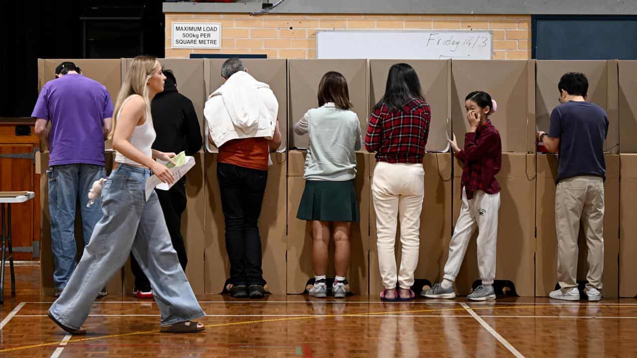 People cast their vote (file image)