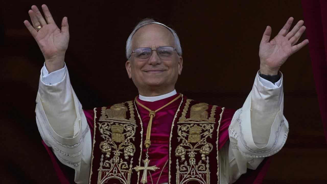 New Pope Leo XIV appears at the balcony of St Peter's Basilica