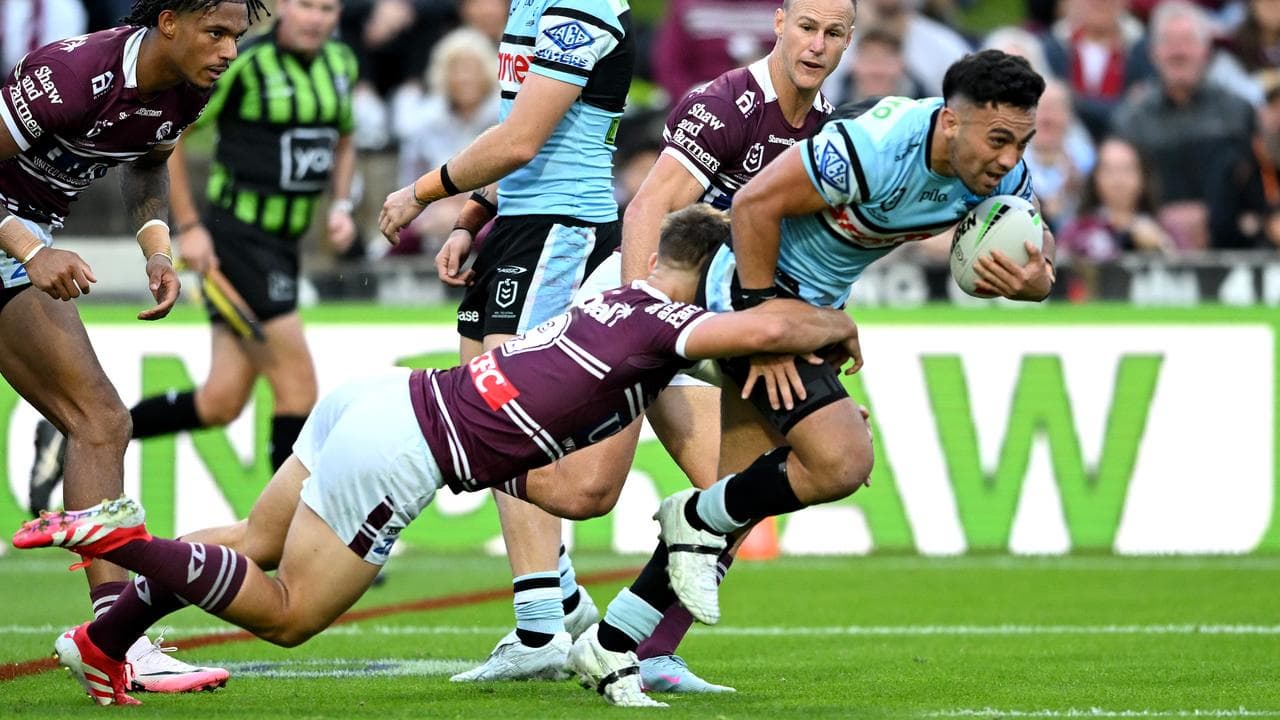 Cronulla's KL Iro (right)
