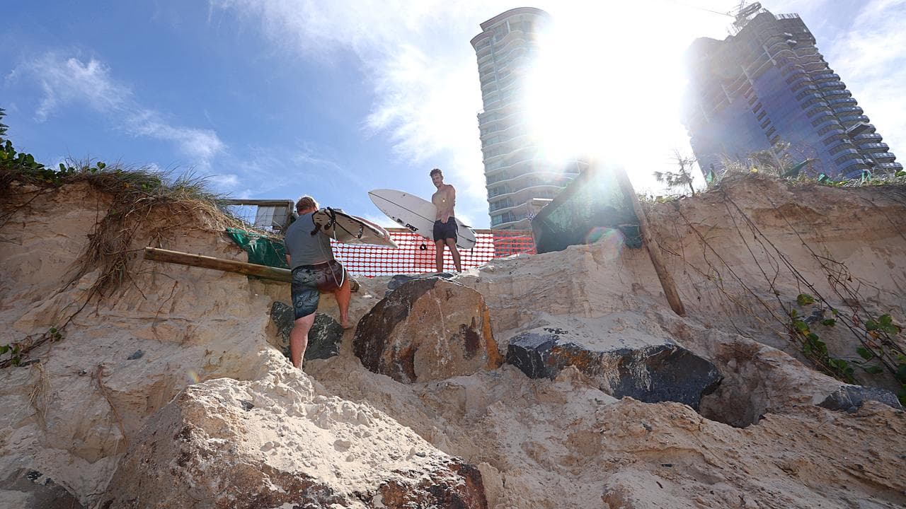 Erosion on a Gold Coast beach (file image)
