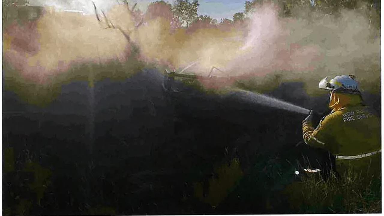 Joel Carter's burnt-out ute