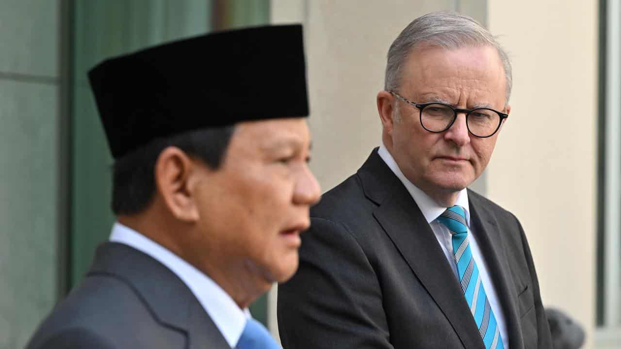 Prabowo Subianto and Anthony Albanese (file image)
