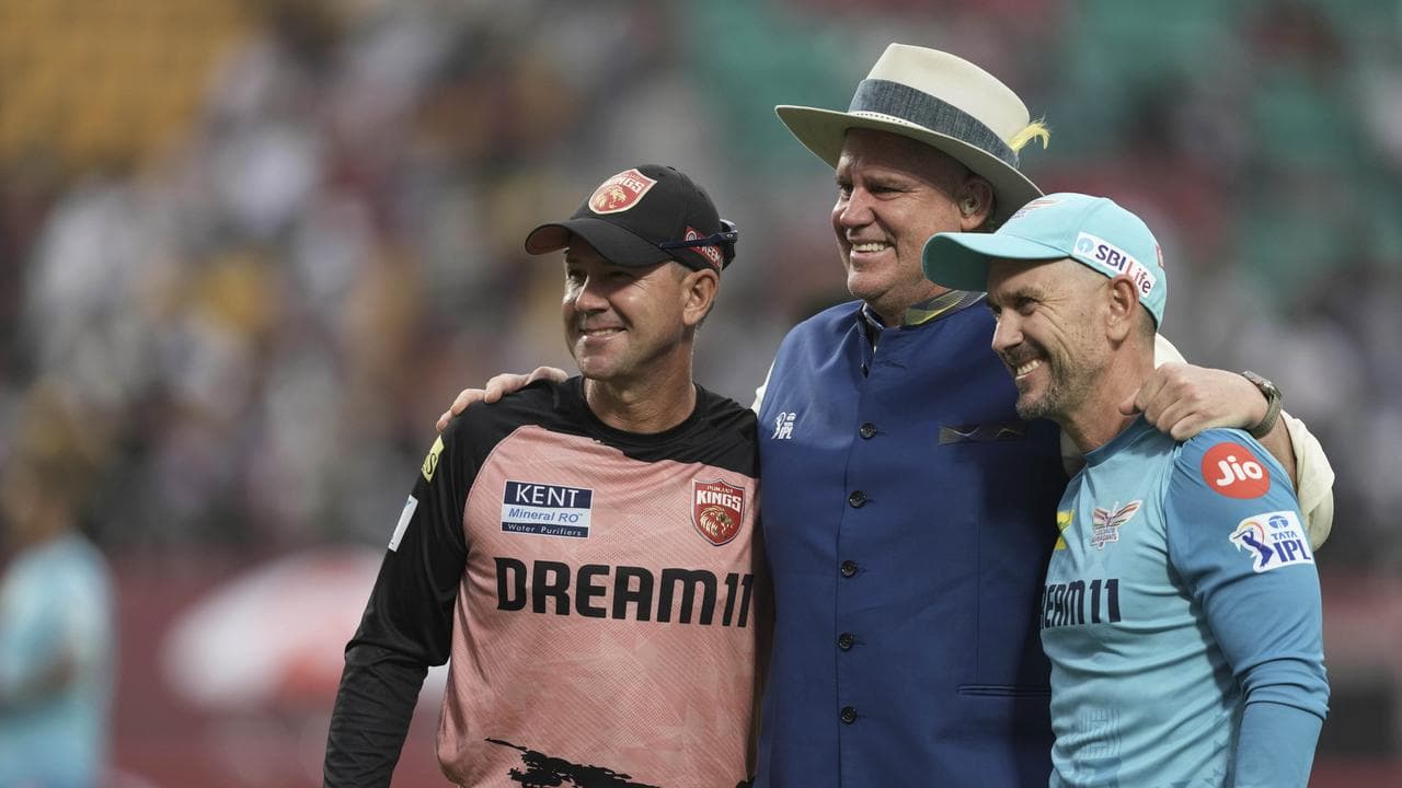 (L-R) Ricky Ponting, Matthew Hayden and Justin Langer.