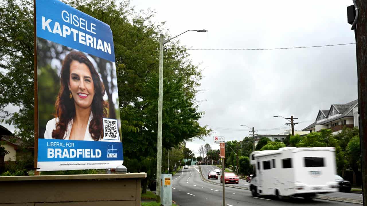Corflutes for the Liberal candiate for Bradfield