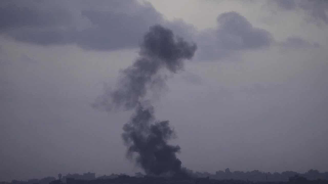 Smoke rises in northern Gaza Strip