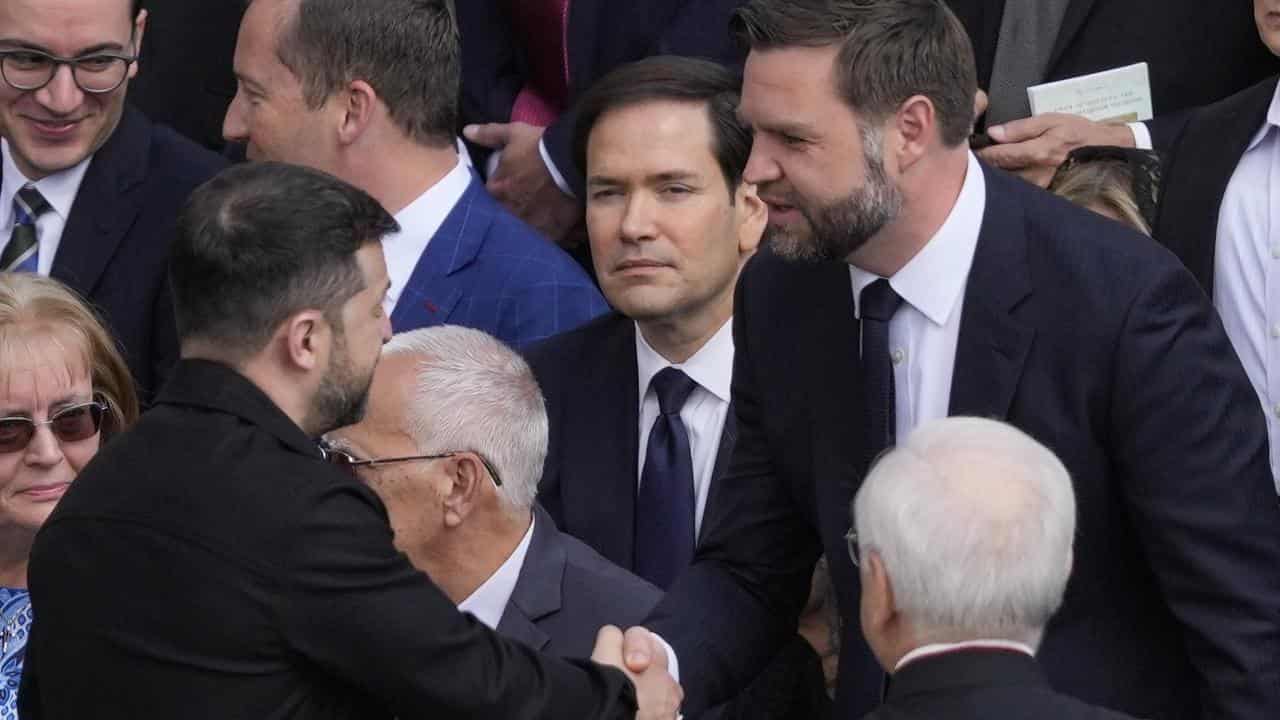 Ukrainian leader Volodymr Zelenskiy and US Vice President JD Vance