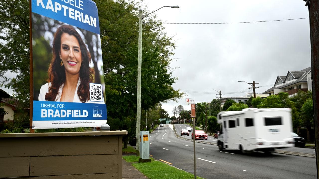 Election sign for Gisele Kapterian on Pacific Highway