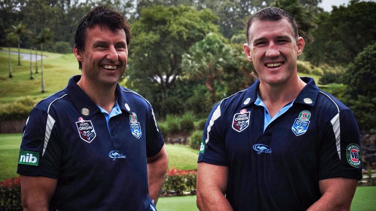 (L-R) Laurie Daley and Paul Gallen.