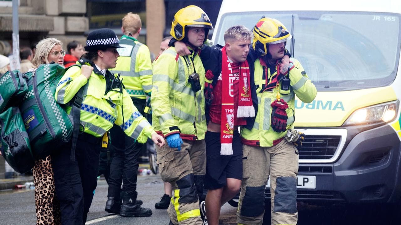 Injured person in a vehicle ramming incident in Liverpool, UK 