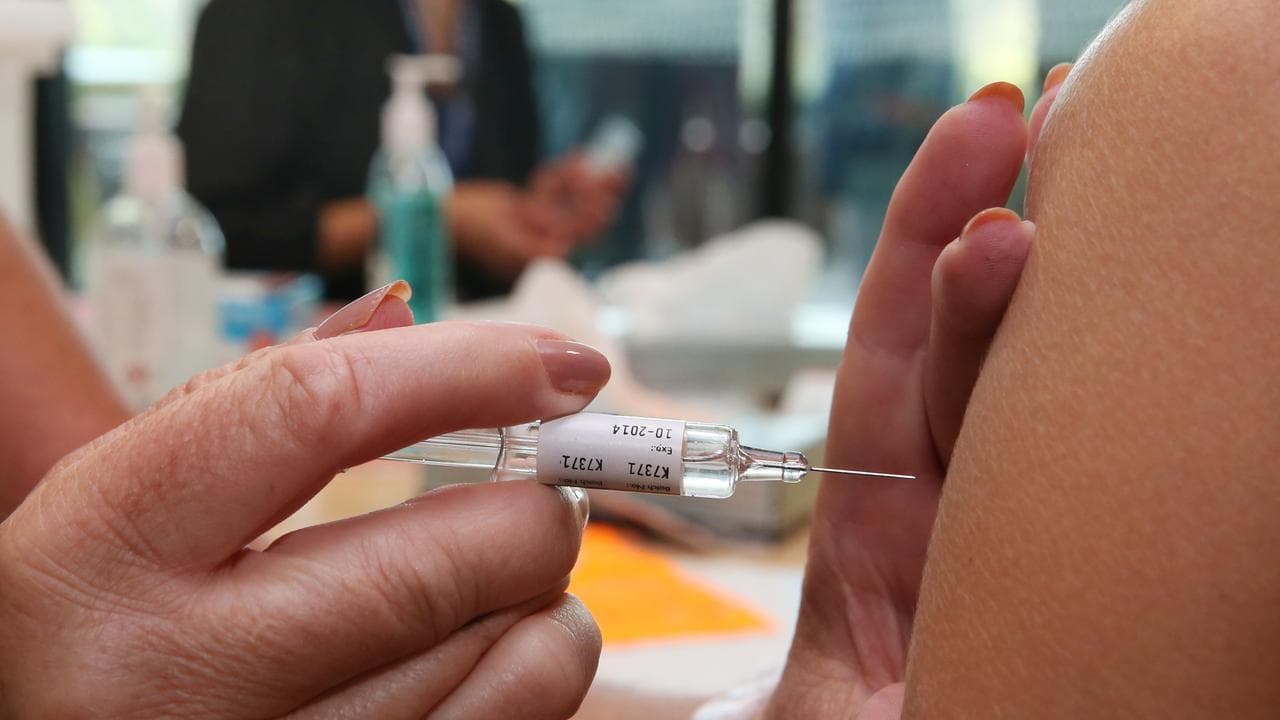 Flu vaccination injection at Royal Children's Hospital Melbourne 2014