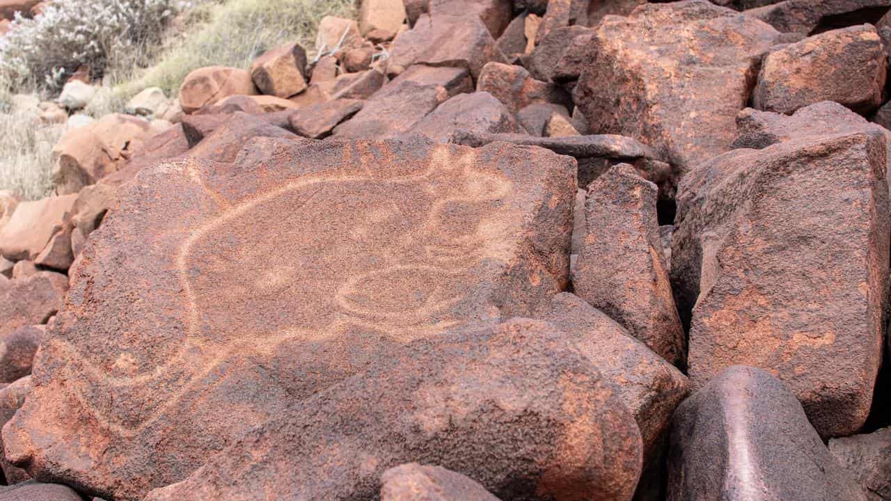 Rock art at Burrup Peninsula (file image)