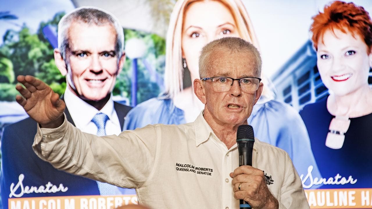 One Nation's senator Malcolm Roberts