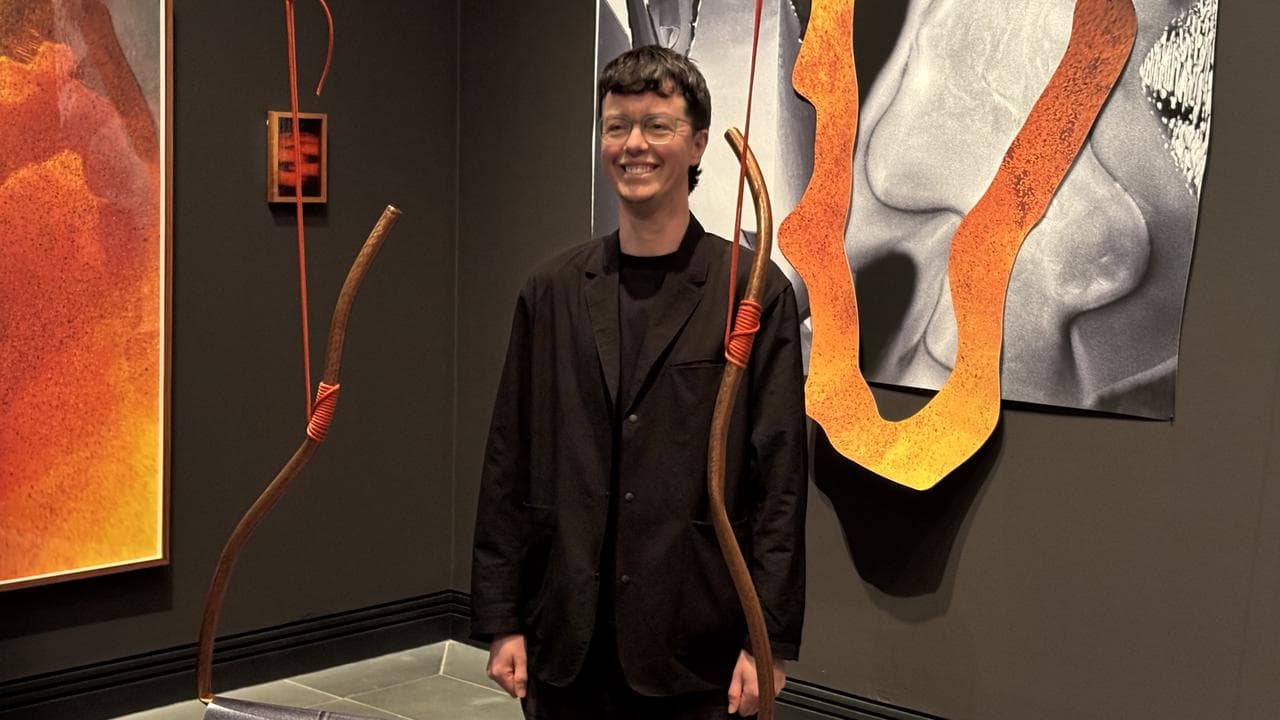 Jack Ball with Heavy Grit, which won the 2025 Ramsay Art Prize.