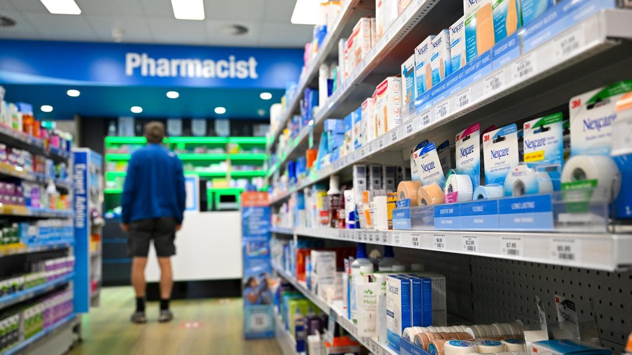 A customer at a pharmacy