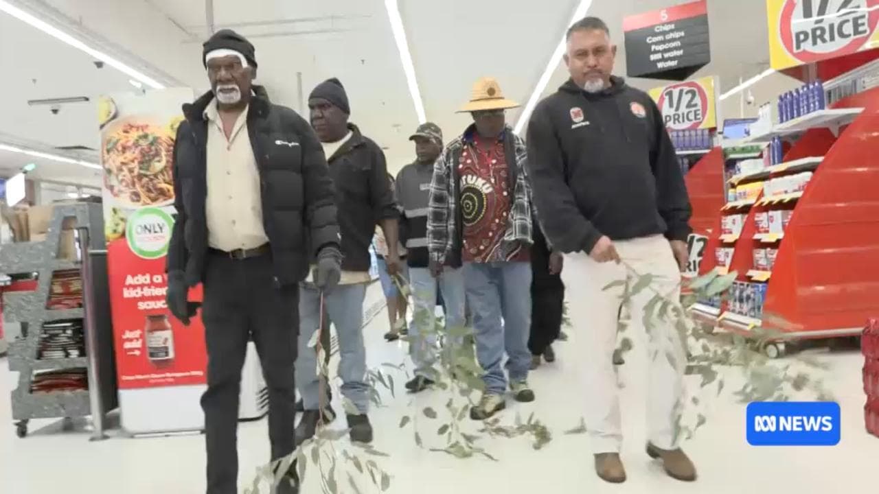 A screenshot of Warlpiri elders at a vigil