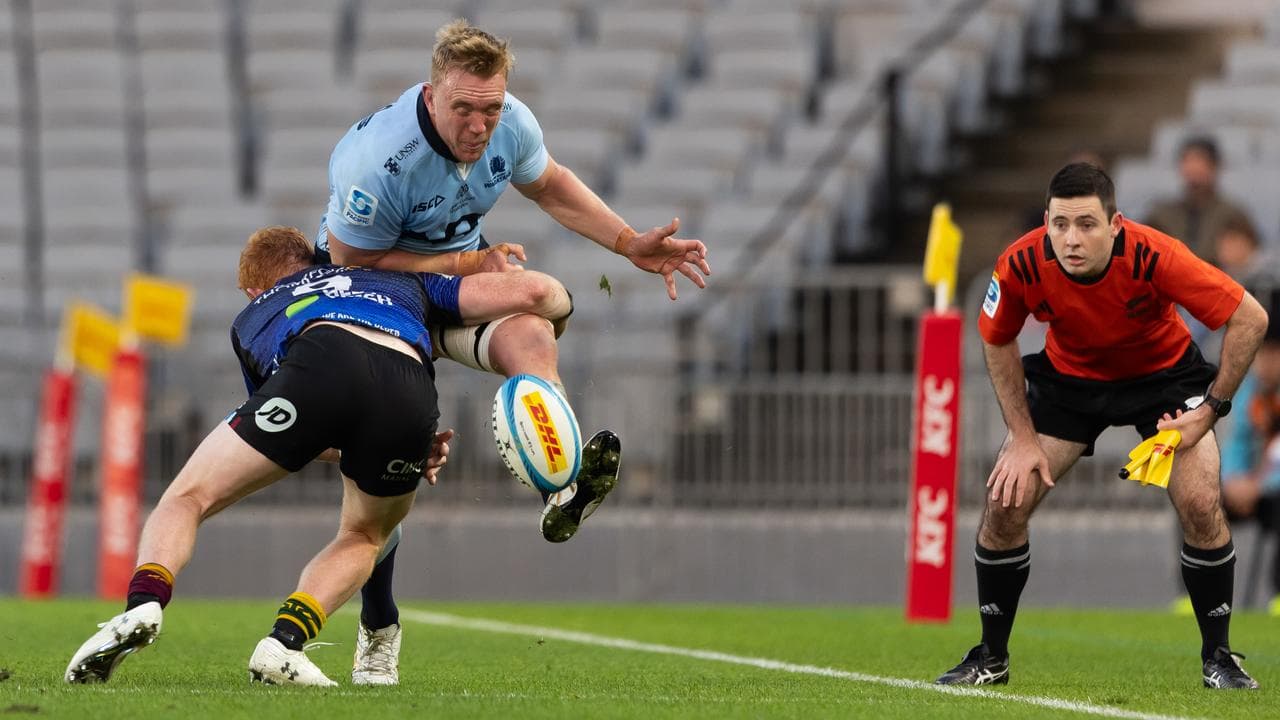 Stand-in captain Hugh Sinclair tried his best to inspire the Waratahs