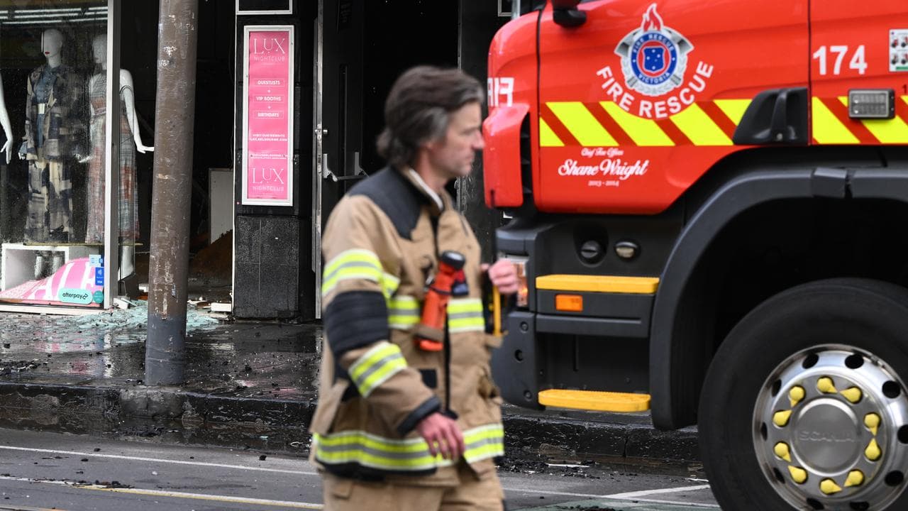 Fire Rescue Victoria staff attending a fire