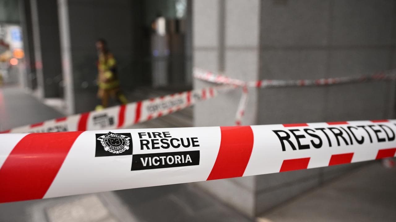Fire Rescue Victoria tape at scene of fire